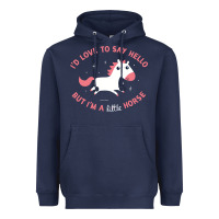 Navy i'm a little horse Heavyweight Hoodie - linhVisuals