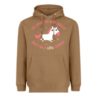 Toasted Coconut i'm a little horse Heavyweight Hoodie - linhVisuals