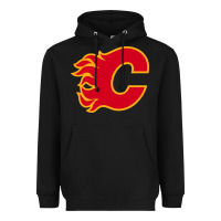 Black the-flames-calgary-sports Heavyweight Hoodie - linhVisuals