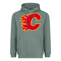Sage the-flames-calgary-sports Heavyweight Hoodie - linhVisuals