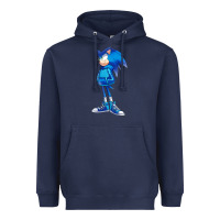 Navy Söniĉ Kids Heavyweight Hoodie - linhVisuals