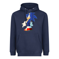 Navy Söniĉ Kids Heavyweight Hoodie - linhVisuals