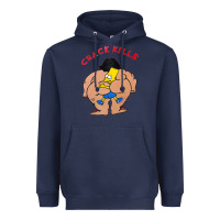 Navy bart crack kills Heavyweight Hoodie - linhVisuals