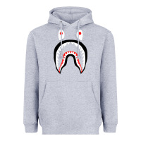Heather Grey bape shark [tb] Heavyweight Hoodie - linhVisuals