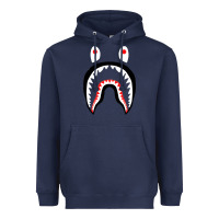 Navy bape shark [tb] Heavyweight Hoodie - linhVisuals