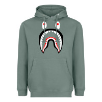 Sage bape shark [tb] Heavyweight Hoodie - linhVisuals