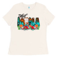 Bone Inked Mama Flowers Cow Ladies Tee - CowCowDesign