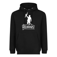 Black Red Dawn Wolverines Heavyweight Hoodie - linhVisuals