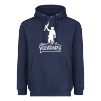 Navy Red Dawn Wolverines Heavyweight Hoodie - linhVisuals