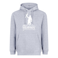 Heather Grey Red Dawn Wolverines Heavyweight Hoodie - linhVisuals