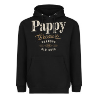Black Mens Pappy Because Grandpa Is For Old Guys Funny Heavyweight Hoodie - linhVisuals
