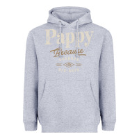 Heather Grey Mens Pappy Because Grandpa Is For Old Guys Funny Heavyweight Hoodie - linhVisuals