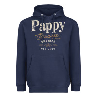 Navy Mens Pappy Because Grandpa Is For Old Guys Funny Heavyweight Hoodie - linhVisuals