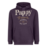 Plum Mens Pappy Because Grandpa Is For Old Guys Funny Heavyweight Hoodie - linhVisuals