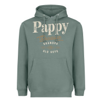 Sage Mens Pappy Because Grandpa Is For Old Guys Funny Heavyweight Hoodie - linhVisuals