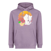 Lavender cat t  shirt ramen noodles kawaii cat t  shirt Heavyweight Hoodie - linhVisuals