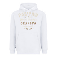 White Mens Pawpaw Like a Regular Grandpa Funny Fathers Day Heavyweight Hoodie - linhVisuals