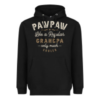 Black Mens Pawpaw Like a Regular Grandpa Funny Fathers Day Heavyweight Hoodie - linhVisuals