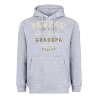 Heather Grey Mens Pawpaw Like a Regular Grandpa Funny Fathers Day Heavyweight Hoodie - linhVisuals