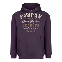 Plum Mens Pawpaw Like a Regular Grandpa Funny Fathers Day Heavyweight Hoodie - linhVisuals
