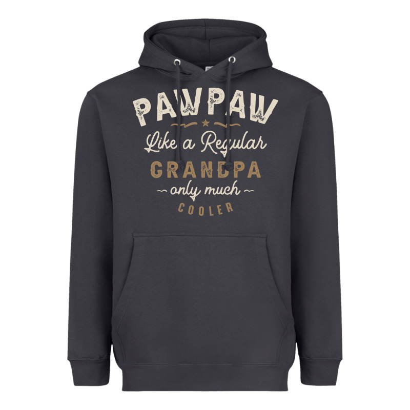 Mens Pawpaw Like A Regular Grandpa Funny Fathers Day Heavyweight Hoodie by linhVisuals | Teevron