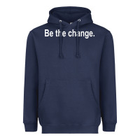 Navy be the change [tb] Heavyweight Hoodie - linhVisuals