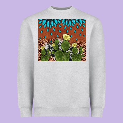Cactus Gemstone Heavyweight Sweatshirt Designed By Adodesignshop