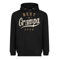 Black Mens Best Grumpa Ever Funny Grandpa Heavyweight Hoodie - linhVisuals