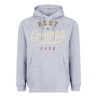 Heather Grey Mens Best Grumpa Ever Funny Grandpa Heavyweight Hoodie - linhVisuals