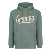 Sage Mens Best Grumpa Ever Funny Grandpa Heavyweight Hoodie - linhVisuals