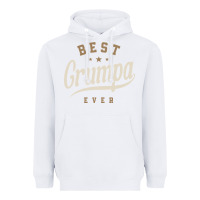 White Mens Best Grumpa Ever Funny Grandpa Heavyweight Hoodie - linhVisuals