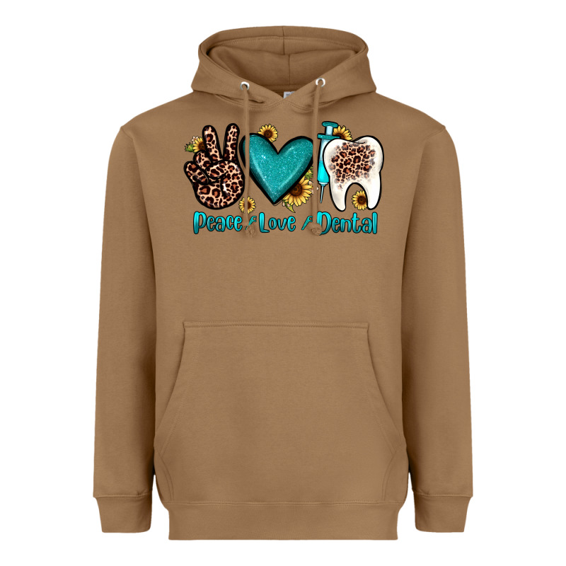 Peace Love Dental Heavyweight Hoodie by JahusDesignShop | Teevron
