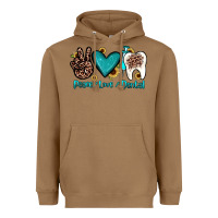 Toasted Coconut peace love dental Heavyweight Hoodie - JahusDesignShop