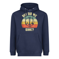 Navy mens funny boating shirt but did we sink rope anchor boat captain tank Heavyweight Hoodie - linhVisuals