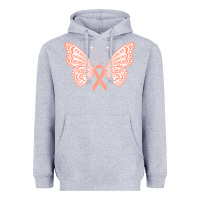 Heather Grey gynecologic cancer support t  shirt gynecological cancer awareness pea Heavyweight Hoodie - linhVisuals