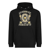 Black cherokee native american and proud of t shirt Heavyweight Hoodie - linhVisuals
