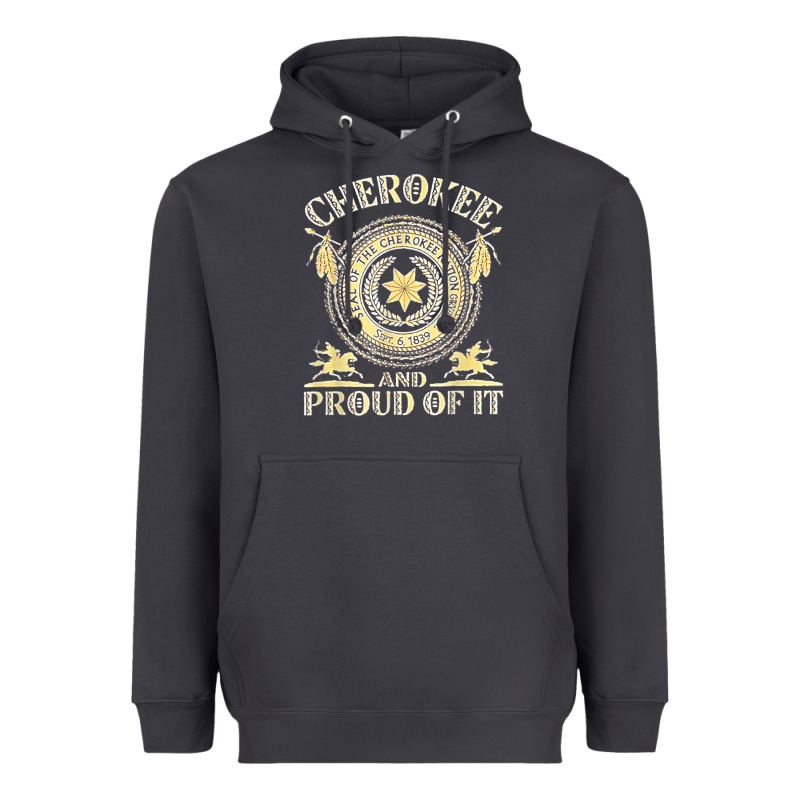 Cherokee Native American And Proud Of T Shirt Heavyweight Hoodie by linhVisuals | Teevron