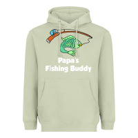 Matcha kids papa's fishing buddy grandson or granddaughter fish t shirt Heavyweight Hoodie - linhVisuals