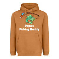 Meerkat kids papa's fishing buddy grandson or granddaughter fish t shirt Heavyweight Hoodie - linhVisuals