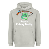 Moon Dust kids papa's fishing buddy grandson or granddaughter fish t shirt Heavyweight Hoodie - linhVisuals