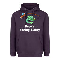 Plum kids papa's fishing buddy grandson or granddaughter fish t shirt Heavyweight Hoodie - linhVisuals