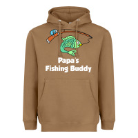 Toasted Coconut kids papa's fishing buddy grandson or granddaughter fish t shirt Heavyweight Hoodie - linhVisuals