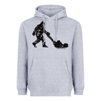 Heather Grey mens mowing bigfoot   golf course superintendent maintenance turf t sh Heavyweight Hoodie - linhVisuals