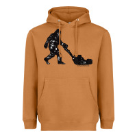 Meerkat mens mowing bigfoot   golf course superintendent maintenance turf t sh Heavyweight Hoodie - linhVisuals