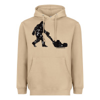 Mushroom mens mowing bigfoot   golf course superintendent maintenance turf t sh Heavyweight Hoodie - linhVisuals