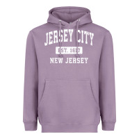 Lavender jersey city new jersey nj vintage established sports design pullover h Heavyweight Hoodie - linhVisuals