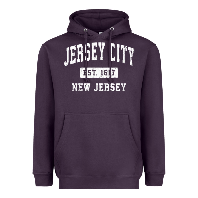 Jersey City New Jersey Nj Vintage Established Sports Design Pullover H Heavyweight Hoodie by linhVisuals | Teevron