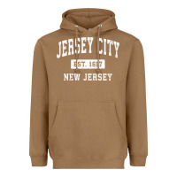 Toasted Coconut jersey city new jersey nj vintage established sports design pullover h Heavyweight Hoodie - linhVisuals