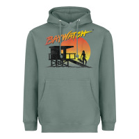 Baywatch Lifeguard Sunset T Shirt Heavyweight Hoodie | Teevron