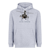 Heather Grey ah 64 apache longbow helicopter t shirt t shirt Heavyweight Hoodie - linhVisuals